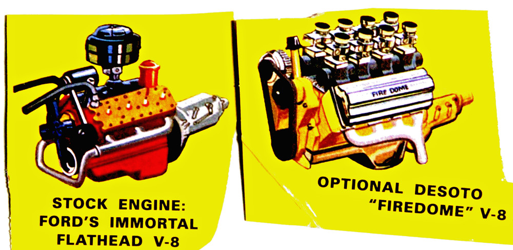 2 ENGINE SPECIAL “CLASSIC OLD SCHOOL” FLAT HEAD FORD & CHRYSLERS ” FIREDOME V-8