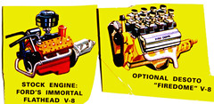 2 ENGINE SPECIAL “CLASSIC OLD SCHOOL” FLAT HEAD FORD & CHRYSLERS ” FIREDOME V-8