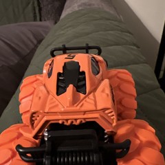 Snap-on #5 orange Monster truck race car toy pull back and it goes 3×3 size