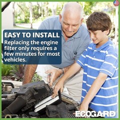 ECOGARD XA6272 Premium Engine Air Filter Fits 2015-2024 Ford Edge, 2013-2020