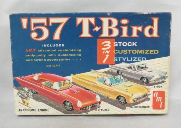AMT ERTL ’57 T-BIRD 3 in 1 Stock Customized Model T2257-200 (partially built)