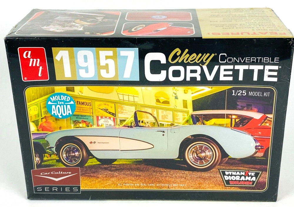 AMT 1957 Chevy Corvette Convertible Model Kit 1:25 Culture Series Sealed 1016/12
