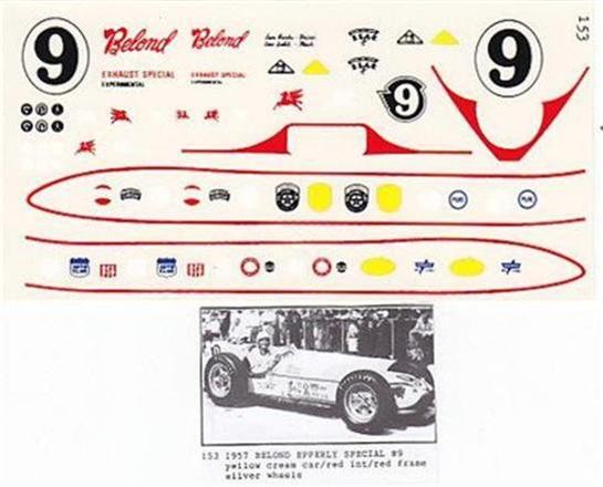 Fred Cady Decal #153 To Do The 1957 Belond Epperly Special #9