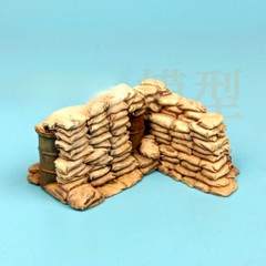 1/35 Diorama WWII Military Sandbag Wall Trench Bunker Scene Prop Model Accessory