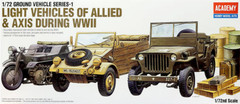 1/72 Light Vehicles of Allied & Axis During WWII Plastic Model Kit 13416 ACADEMY