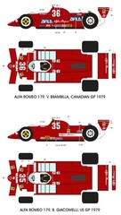 1/12 ALFA ROMEO 179 US & CANADA GP DECAL for ITALERI PROTAR GIACOMELLI BRAMBILLA