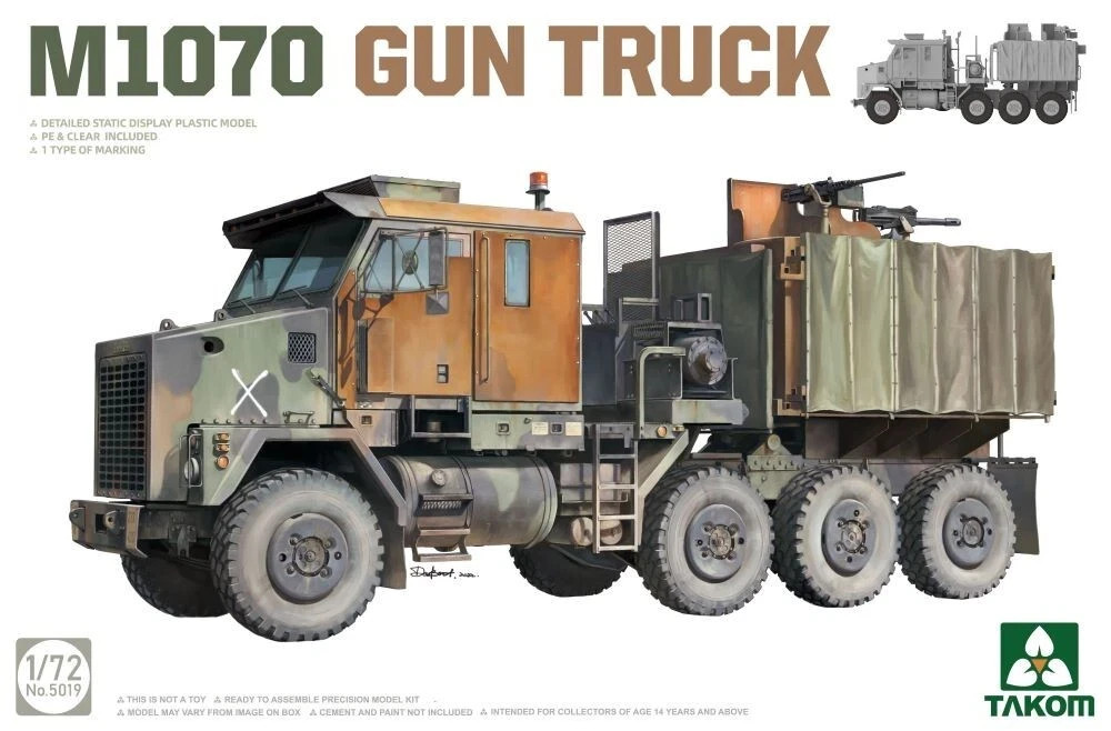 Takom 5019 1/72 US M1070 Gun Truck New Sealed Kit