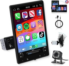 10.4″ Single Din Single Din Touchscreen Car Stereo Wireless Carplay&