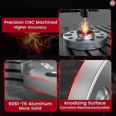 Cmd motoring 1″ (25mm) 4×100 4×3.9 Wheel Spacers -Hub Centric Forged 6061-T6