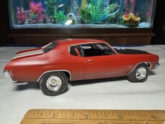 Vint 1980’s Plastic Model Kit 1970 Chevrolet Chevelle SS Built Revell Kit Maroon