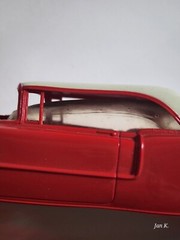Rare Red 1955 Cadillac 2 Door Sedan Dealer Promo Model Car 1/25 Scale