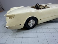 Vtg Large Ideal 1953 Chevrolet Corvette Built Model Car For Parts Motor Works