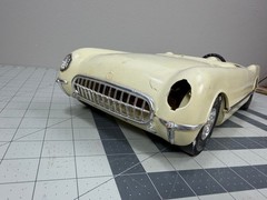 Vtg Large Ideal 1953 Chevrolet Corvette Built Model Car For Parts Motor Works