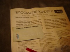 Monogram 2742 Model Corvette Roadster box opened 1987 kit factory sealed 1/24