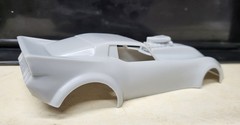 1/24 scale resin 3d printed Chevy Corvette funny car drag body model slot car