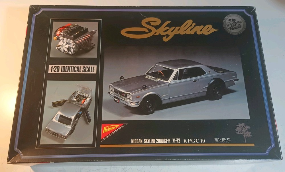 Nichimo 1/20 Scale Nissan Skyline 2000 GT-R GTR KPGC10 Bandai Plastic Model Kit