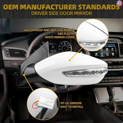 Dasbecan 7Pin Left Side Door Mirror Compatible With 2011-2014 Hyundai Sonata