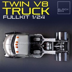 Vintage Style Twin V8 Cab Over Lowrider Custom Truck Resin model build kit