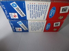 LOT OF TWO JO-HAN ASSEMBLED SCALE MODEL CAR EMPTY BOXES