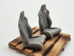 Recaro Sportster Seats For 1/24 And 1/25 Scale Model Cars (Set of 2)