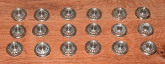 Hubley Packard Junkyard, Set of Chromed Wheel Covers (6) NOS, Some Reconditioned