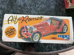 MPC Alfa Romeo Molded In Red 1/32 Scale Model Kit In Sealed Box