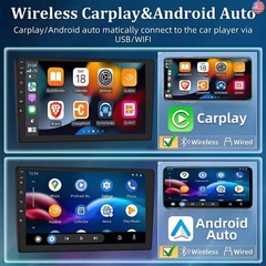 Android 13 Double Din Car Stereo Radio for 2007-2012 Nissan Sentra 7″ Touch
