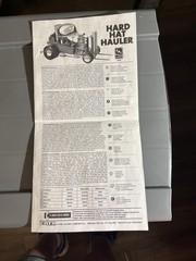 AMT Ertl Hard Hat Hauler #8248 Release 1998 BOX & Instructions , Inserts Only!