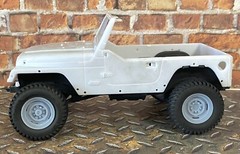 1/24 Scale: 18-Inch “Off-road Steelies” Wheels W/ Mud Tires; Jeep, Resin 1/25