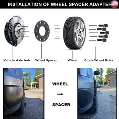 VLAOSCHI Black Forged 5×108 5×110 Wheel Spacers 1/4 Inch (6mm) Compatible with