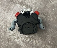 Resin Dodge Viper V10 engine for scale model cars, 1/24 1/25