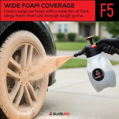 Suds Lab F5 Foam Master Triple-Action Pump Foam Sprayer 3 Nozzles 70oz Car Wash