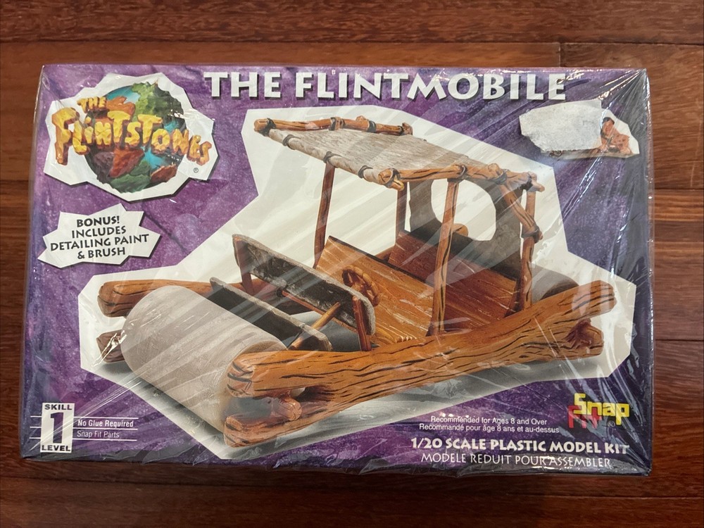 Flintstones Flintmobile Model Kit By Lindberg Snap Fit Open Box Sealed Parts