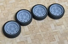 Resin 18-inch Porsche 356 Outlaw Model Car wheels 1/24 1/25 scale,Volkswagen,VW