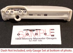 1964 MERCURY MARAUDER GAUGE FACES for 1/25 scale AMT kits – PLEASE READ DESC