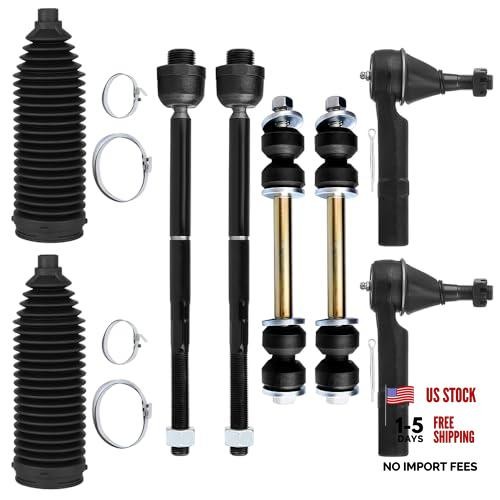 Front Inner Outer Tie Rod End w/Steering Boot Fit for Chevy Silverado 1500