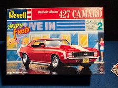 1/25 REVELL 1969 427 CHEVROLET CAMARO BALDWIN MOTION RED MODEL KIT OPEN B1/2/3