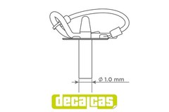 Decalcas Detail-Up Parts 1:12 Scale Bonnet Pin (Type 01) 3D Printed # DCL-PAR073