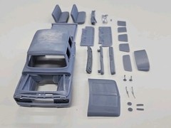 ABS-LIKE RESIN 3D PRINTED 1/25 1966 FORD F-250 CREW CAB PICK UP CAB AND INTERIOR