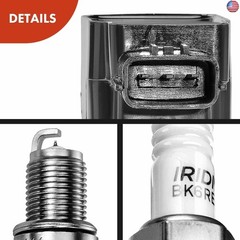 A-Premium Ignition Coils and Spark Plugs Kits Compatible with Nissan Juke