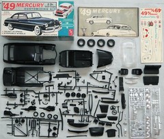AMT TROPHY SERIES ’49 MERCURY 3 in 1 CUSTOMIZING KIT 1/25 black plastic