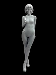 1:20 Casting Resin Model Assembly Kit, GK， Racing Girl, Unpainted, Needs To B…