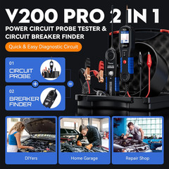V200 Pro Automotive Circuit Tester, Power Circuit Probe Tester Breaker Finder To