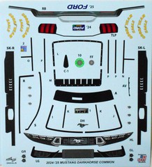 NASCAR DECAL 2024-2025 DARK HORSE FORD MUSTANG NASCAR COMMON DETAIL SHEET 1/24