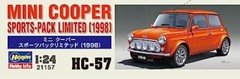 Hasegawa 1/24 Mini Cooper Sports Pack Limited (1998) Plastic Model Kit HC57