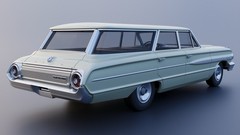 3d Printed 1/25 Country Sedan Station Wagon Model Kit