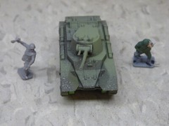 MIR / Roco Minitank Compatible WWII Russian bT-7 & Airfix Soldiers Lot#7422B©