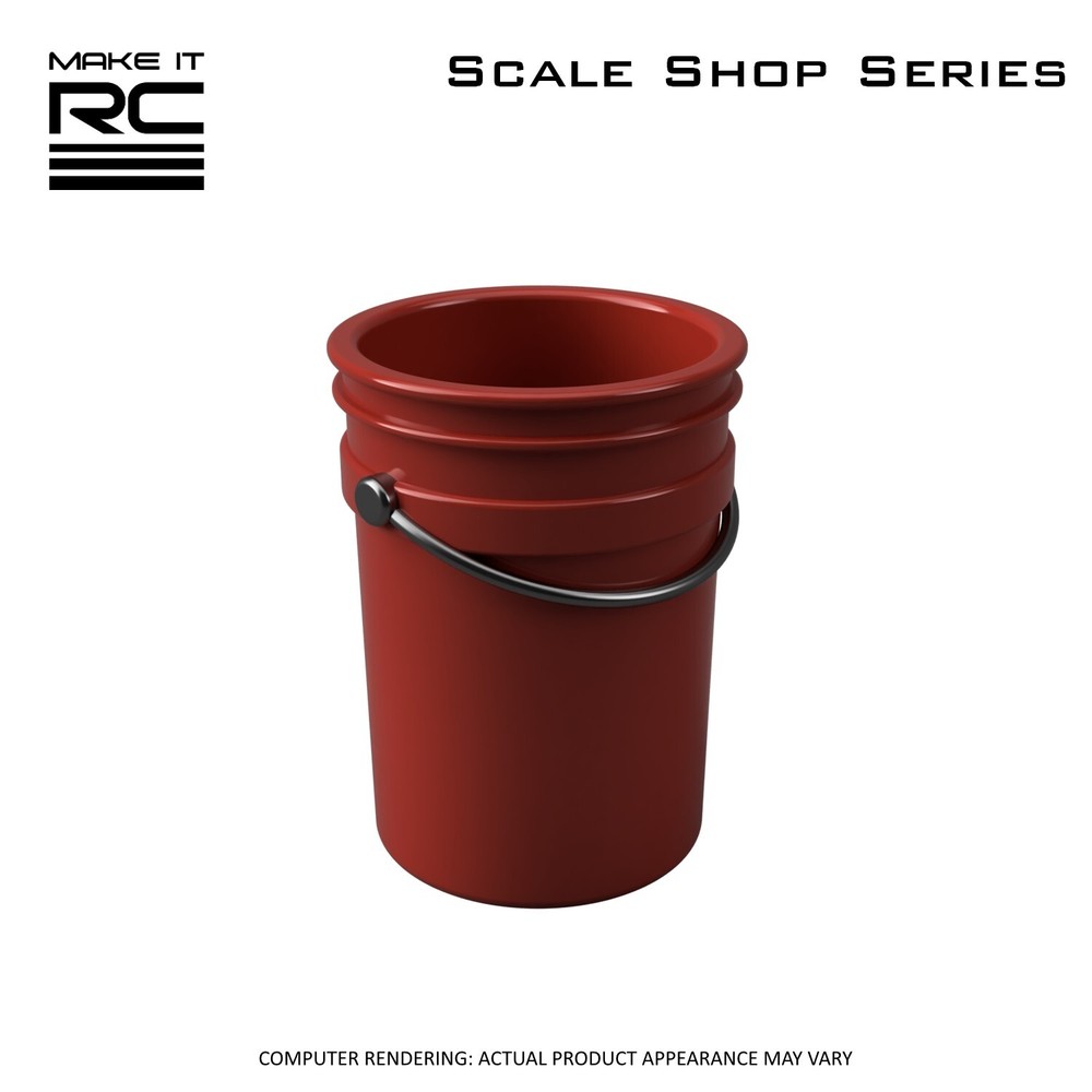 x4 Make It RC 1/24 Scale 5 Gallon Bucket for Model Car/RC Shop, Diorama, Garage