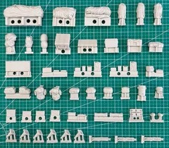 1/35 Scale Die-Cast Resin Model Assembled Kit M1A1/A2 Tank Stowage Set (No Ta…