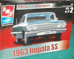 AMT 1963 CHEVY IMPALA SS HARDTOP PLASTIC MODEL KIT 1/25 SKILL LEVEL 2 OB